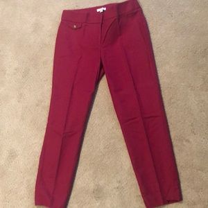 Red ankle pants